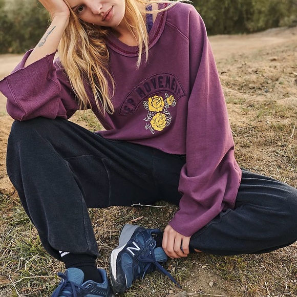 EUC FP Movement Good For You Embroidered Sweat - Picture 3 of 8